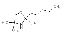 Oxazolidine,2,4,4-trimethyl-2-pentyl- structure