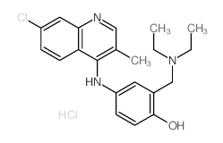 4-(7-Chloro-3-methyl-4-quinolylamino)-alpha-diethylamino-o-cresol, dihydrochloride Structure