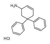 5,5-diphenylcyclohex-2-en-1-amine,hydrochloride Structure