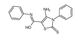 4-amino-N,3-diphenyl-2-sulfanylidene-1,3-thiazole-5-carboxamide结构式