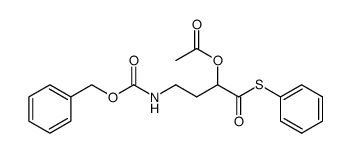 Acetic acid 3-benzyloxycarbonylamino-1-phenylsulfanylcarbonyl-propyl ester Structure