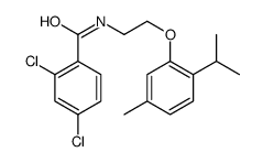 2,4-dichloro-N-[2-(5-methyl-2-propan-2-ylphenoxy)ethyl]benzamide结构式