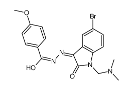 N-[[5-bromo-1-[(dimethylamino)methyl]-2-oxoindol-3-ylidene]amino]-4-methoxybenzamide Structure