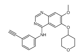 4-[(3-ethynyl-phenyl)amino]-6-(tetrahydropyran-4-yloxy)-7-methoxy-quinazoline Structure