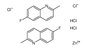 dihydrogen tetrachlorozincate(2-), compound with 6-fluoro-2-methylquinoline (1:2)结构式