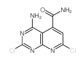 7-amino-3,9-dichloro-2,8,10-triazabicyclo[4.4.0]deca-2,4,6,8,10-pentaene-5-carboxamide structure