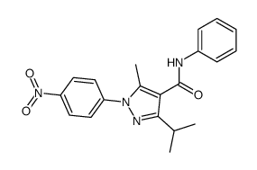 3-isopropyl-5-methyl-1-(4-nitro-phenyl)-1H-pyrazole-4-carboxylic acid anilide Structure