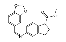 5-(3,4-Methylendioxybenzylidenamino)-N-methylcarbamoylindolin结构式