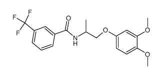 N-<2-(3,4-Dimethoxyphenoxy)-1-methylethyl>-3-fluormethylbenzamid Structure