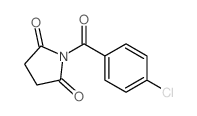 1-(4-chlorobenzoyl)pyrrolidine-2,5-dione结构式