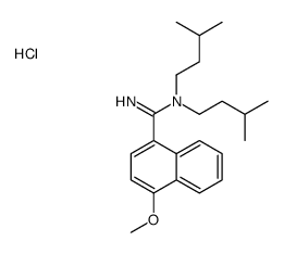 (4-methoxynaphthalene-1-carboximidoyl)-bis(3-methylbutyl)azanium,chloride Structure