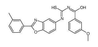 3-methoxy-N-[[2-(3-methylphenyl)-1,3-benzoxazol-5-yl]carbamothioyl]benzamide Structure