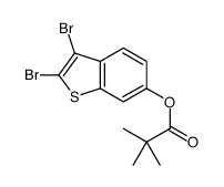 (2,3-dibromo-1-benzothiophen-6-yl) 2,2-dimethylpropanoate Structure