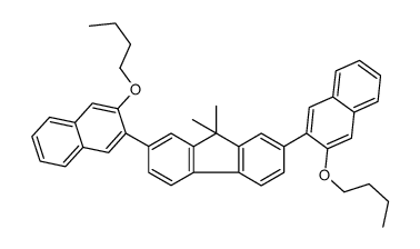 2,7-bis(3-butoxynaphthalen-2-yl)-9,9-dimethylfluorene结构式