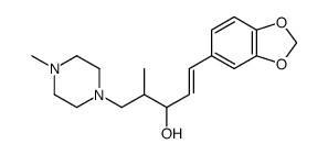 1-(3,4-Methylenedioxyphenyl)-4-methyl-5-(4-methyl-1-piperazinyl)-1-penten-3-ol structure