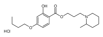 3-(2-methylpiperidin-1-ium-1-yl)propyl 4-butoxy-2-hydroxybenzoate,chloride结构式