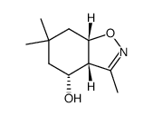 (3aR,4R,7aS)-3,6,6-trimethyl-3a,4,5,6,7,7a-hexahydrobenzo[d]isoxazol-4-ol Structure