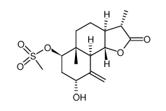 (11S)-3α-Hydroxy-1β-(mesyloxy)eudesm-4(14)-eno-13,6α-lactone结构式