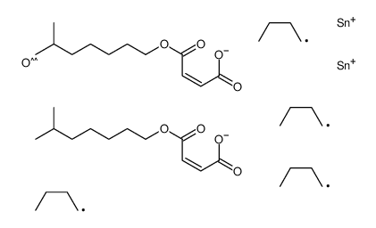 diisooctyl 4,4'-[(1,1,3,3-tetrabutyldistannoxane-1,3-diyl)bis(oxy)]bis[4-oxobut-2-en-1-oate]结构式