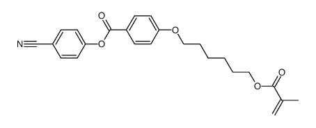 4-[6-(2-Methyl-acryloyloxy)-hexyloxy]-benzoic acid 4-cyano-phenyl ester Structure