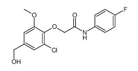 2-[2-CHLORO-4-(HYDROXYMETHYL)-6-METHOXYPHENOXY]-N-(4-FLUOROPHENYL)-ACETAMIDE结构式