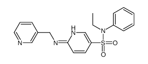 N-ethyl-N-phenyl-6-(pyridin-3-ylmethylamino)pyridine-3-sulfonamide结构式