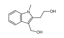 2-(3-hydroxymethyl-1-methylindol-2-yl)ethanol结构式