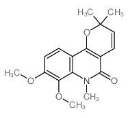 5H-Pyrano[3,2-c]quinolin-5-one,2,6-dihydro- 7,8-dimethoxy-2,2,6-trimethyl- picture