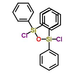 1,3-Dichloro-1,1,3,3-tetraphenyldisiloxane structure