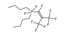 dibutyldifluoro(1,3,3,3-tetrafluoro-2-(trifluoromethyl)prop-1-en-1-yl)-l5-phosphane结构式