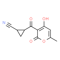 Cyclopropanecarbonitrile, 2-[(4-hydroxy-6-methyl-2-oxo-2H-pyran-3-yl)carbonyl]- (9CI)结构式