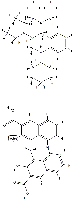 4,4'-methylenebis[3-hydroxy-2-naphthoic] acid, compound with 4-cyclohexyl-N,N,N',N'-tetraethyl-4-phenylbutane-1,2-diamine (1:1) picture