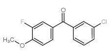 3-氯-3-氟-4-甲氧基苯甲酮结构式