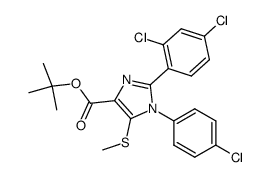 tert-butyl 1-(4-chlorophenyl)-2-(2,4-dichlorophenyl)-5-methylsulfanyl-1H-imidazole-4-carboxylate Structure