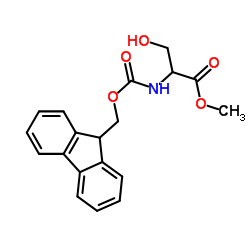 Serine, N-[(9H-fluoren-9-ylmethoxy)carbonyl]-, methyl ester Structure