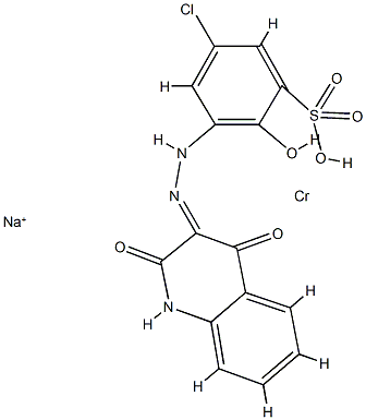 sodium [5-chloro-2-hydroxy-3-[(1,2,3,4-tetrahydro-2,4-dioxoquinolin-3-yl)azo]benzene-1-sulphonato(3-)]chromate(1-) Structure