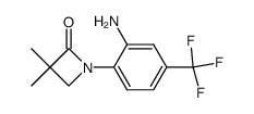 1-[2-Amino-4-(trifluoromethyl)phenyl]-3,3-dimethylazetidin-2-one structure