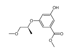 3-hydroxy-5-((S)-2-methoxy-1-methyl-ethoxy)-benzoic acid methyl ester结构式