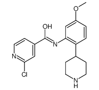 2-chloro-N-(5-methoxy-2-piperidin-4-ylphenyl)pyridine-4-carboxamide结构式