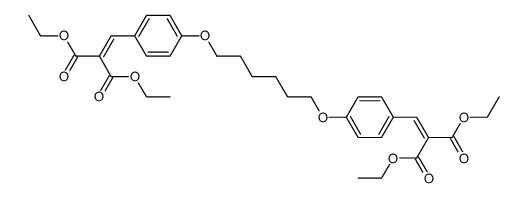 tetraethyl 2,2'-(((hexane-1,6-diylbis(oxy))bis(4,1-phenylene))bis(methanylylidene))dimalonate结构式