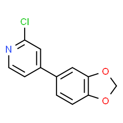 2-CHLORO-4-(1,3-BENZODIOXOL-5-YL)PYRIDINE structure