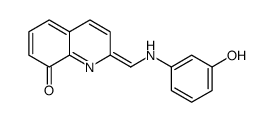 2-[(3-hydroxyanilino)methylidene]quinolin-8-one结构式