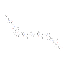 Ac-Ala-Ala-Val-Ala-Leu-Leu-Pro-Ala-Val-Leu-Leu-Ala-Leu-Leu-Ala-Pro-Ile-Glu-Thr-Asp-aldehyde trifluoroacetate salt Structure