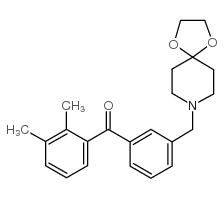 2,3-二甲基-3'-[8-(1,4-二恶-8-氮杂螺-[4.5]癸基)甲基]苯甲酮结构式