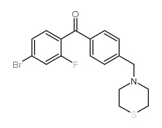 4-BROMO-2-FLUORO-4'-THIOMORPHOLINOMETHYL BENZOPHENONE Structure