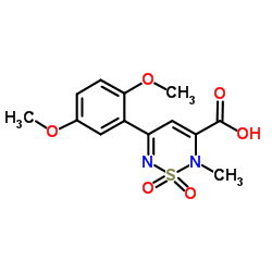 5-(2,5-Dimethoxyphenyl)-2-methyl-2H-1,2,6-thiadiazine-3-carboxylic acid 1,1-dioxide图片