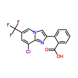 2-[8-Chloro-6-(trifluoromethyl)imidazo[1,2-a]pyridin-2-yl]benzoic acid结构式