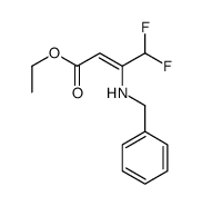 ethyl 3-(benzylamino)-4,4-difluorobut-2-enoate Structure