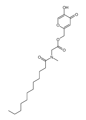 (5-hydroxy-4-oxopyran-2-yl)methyl 2-[dodecanoyl(methyl)amino]acetate Structure