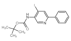 TERT-BUTYL 4-IODO-6-PHENYLPYRIDIN-3-YLCARBAMATE structure